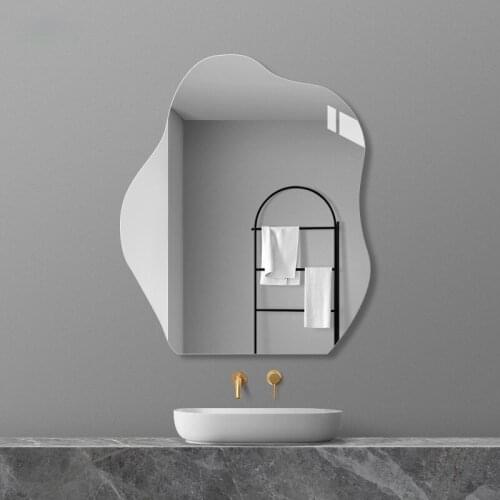 Frameless Bathroom Mirror Shaped Mirror Decorative Mirror Irregular Art Mirror HD Explosion-Proof Bathroom Mirror Customizable