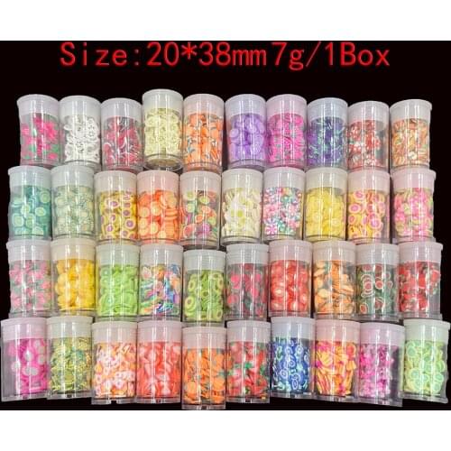 1 Bottle Soft Fruit Flower Vegetable Slices Polymer Clay Sprinkles DIY Fingernail Supplies Super Light Clay Slimes Filler