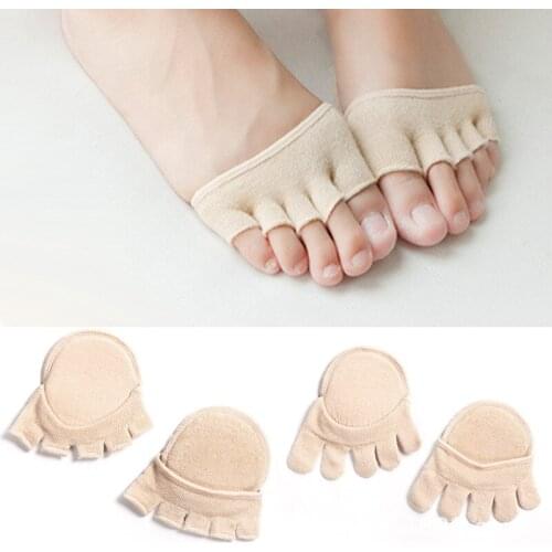 1 Pair Half Insoles Pads Insoles Forefoot Pain Relief Massaging Gel Metatarsal Toe Support Pads Insoles Foot Care