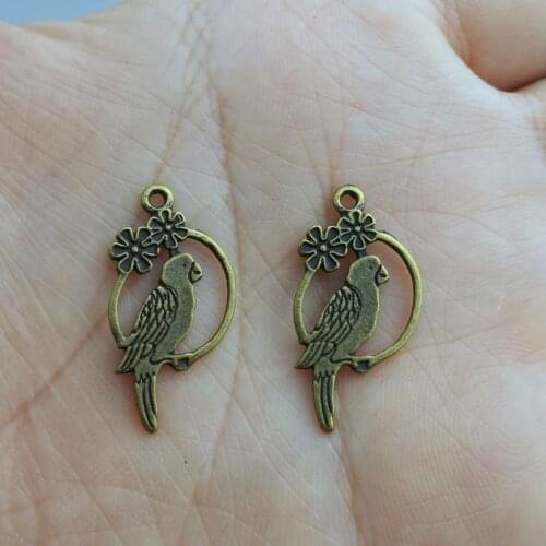 10 pieces / lot 14x28m Alloy bird Findings charm pendants Antiqued bronze Necklace Bracelet accessories