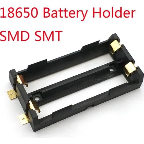 18650 Battery Holder SMD SMT High Quality 18650 Battery Holder Case Battery Box With Bronze Pins TBH-18650-2C-SMT