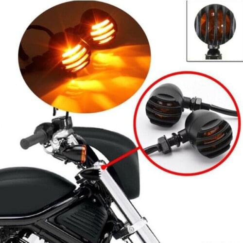 2pcs Motorcycle Bullet Turn Signal Light Blinker Amber Bulb Indicator Lamp 10mm For Harley Honda Suzuki Yamaha Universal