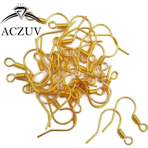 2000pcs Gold Plated Spring Earring Hooks Earwires Earrings Jewelry Findings Accessories SEH003