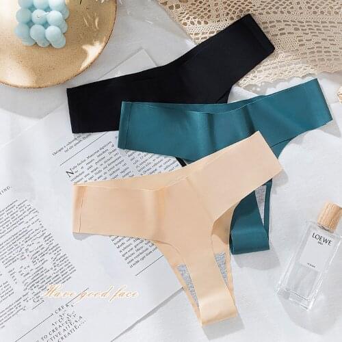 3Pcs/Lot Hot Silk Sexy Women Thongs G String Seamless Panties Low-Rise Ladies T-Back Comfortable Lingerie for Female Underwear