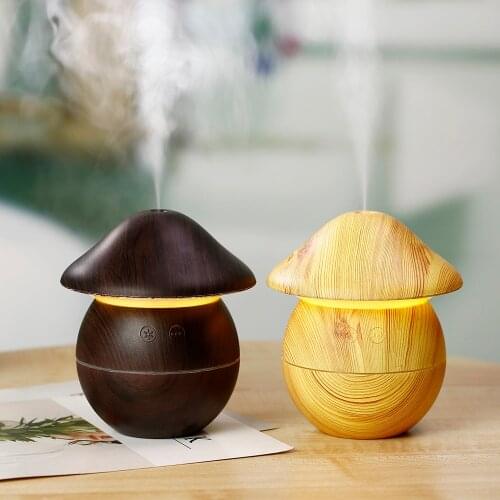 3 In 1 Air Humidifier Usb Aroma Diffuser Mist Maker Mini Wood Grain Ultrasonic Humificador for Home Office with 7 Color Light Fa