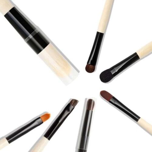 7 Pieces Comestic with Sweet Pink Bag Professional Makeup Accessories Brushes Tools Foundation Brush Sets & Kits High Quality