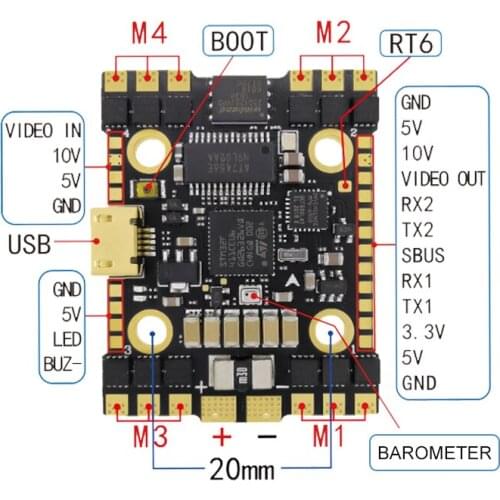 Event-Grade HAKRC F4120 AIO 35A 3s-6s Size 39.5x 31.5mm Mounting Hole 20x20mm UAV Accessories For FPV Aerial Photography