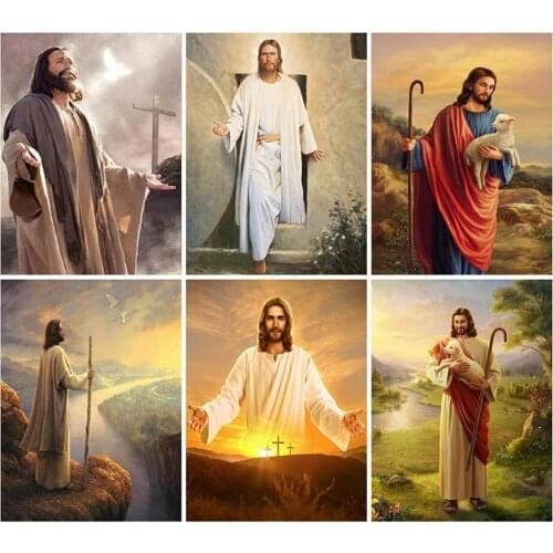 5D DIY Diamond Painting Christ Jesus Full Square Diamond Embroidery Portrait Mosaic Art Handmade Gift Decor For Home