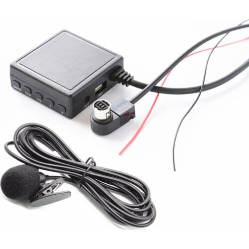 Car Bluetooth 5.0 AUX USB Music Adapter Wireless Audio Cable Microphone Adapter For Alpine Ai-NET JVC KS-U58 PD100 U57