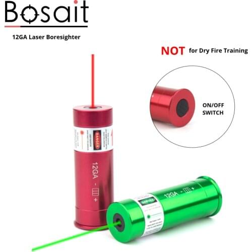 Boresighter Battery Included 12GA Shotgun Laser Bore Sight Laser Collimator Pointer with ON OFF Switch