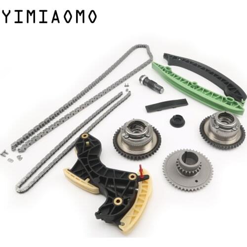 For Benz C 200 CGI C 180 E 200 CGI Coupe SLK 200 M271 1.8T Intake & Exhaust Camshaft Adjuster Engine Timing Chain Tensioner Set