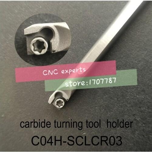 1PCS C04H-SCLCR03, carbide turning tool holder diameter 4mm use tungsten insert CCGT030102L-F
