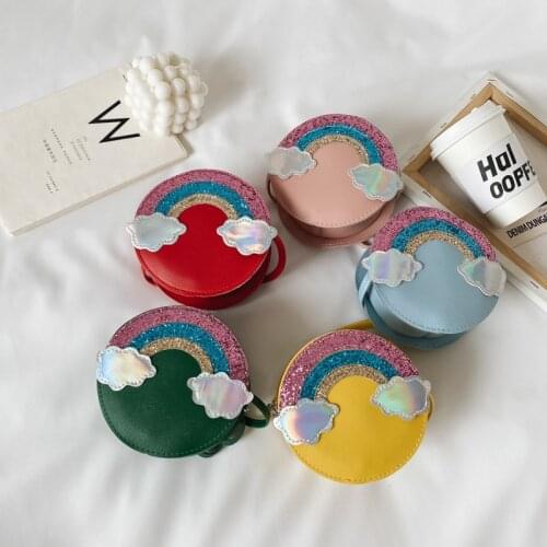 Children Small Bag 2021 Personality Rainbow Zero Wallet Little Girl Baby Fashion One Shoulder Messenger Bag