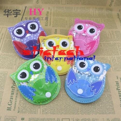 By ems or dhl 500sets Retail nail tool set beauty kit small leather lovely bag with owl face 5pcs set