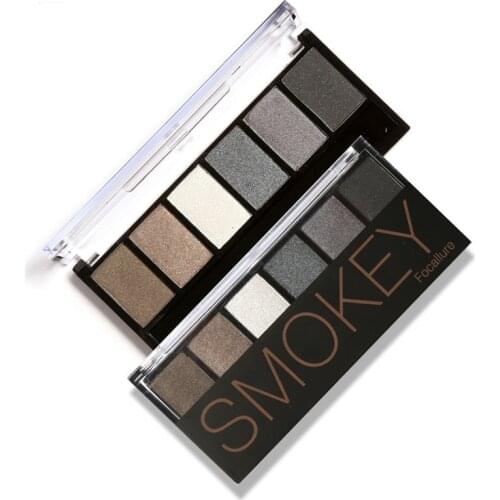 FOCALLURE 6 Colors Eye Shadow Makeup Shimmer Matte Eyeshadow Earth Color Eyeshadow Palette Cosmetic Makeup Set Nude Eye Shadow