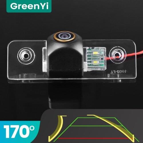 GreenYi Trajectory 170° AHD Car Rear View Camera for Skoda Octavia 2008-2013 Night Vision Reverse Reversing 4pin Vehicle Parking