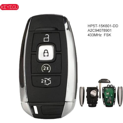 KEYECU Genuine 4B Smart Key fob 433MHz FSK HITAG PRO for Lincoln MKC MKZ MKX NAVIGATOR 2017 2018 2019 2020 A2C94078901