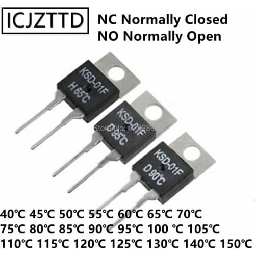 KSD01F 40-135 DegC NC Normally Closed NO Normally Open 1.5A Thermal Switch Temperature Sensor Thermostat KSD-01F JUC-31F