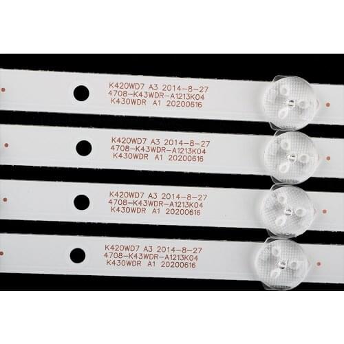 2set LED Backlight Strips For Philips 4708-K43WDR-A1213K04 4708-K420WD-A3213K01 43PFT4001/05 LED Bands Rulers K430WDR