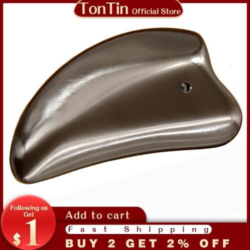 5A grade SiBin brown color Bian stone massage guasha kit beauty face plate triangle 90x45x10mm 100% original gift bag chart