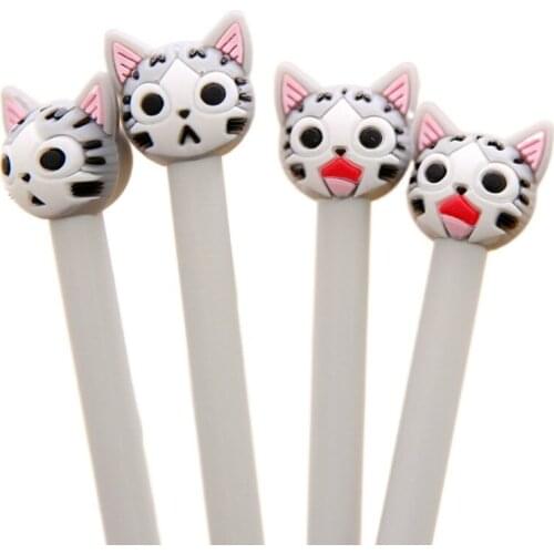 20 Pcs Wholsesale Kawaii Cartoon Cat Gel Pens Set Office Accessories Kawaii School Supplies