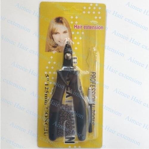NanoRings hair extension tool kits(500pcs/200pcs Nano rings+1pcs Nano plier+1 pcs NanoRings multifunctional needle)