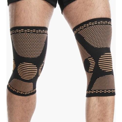 Nylon Knitted Elastic Protective Knee Pads Brace Breathable Compression Strap Outdoor Sports Running Riding Support Gear