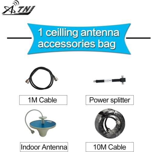 One Signal Repeater With Two Indoor Atennas Improve Two Rooms Work For Power Cellphone Signal Booster 2G 3G 4G Mobile Amplifier