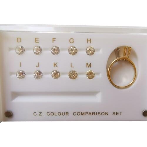 High Professional D to M Color Round Shape Master Stone Set CZ colour comparison set