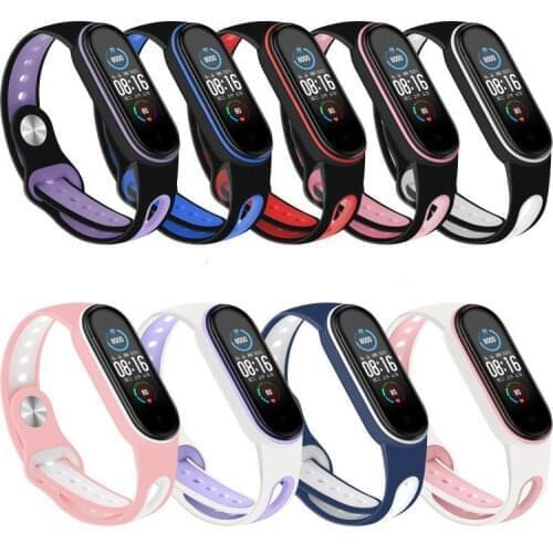 Silicone Sports Watch band For Xiaomi Mi Band 6 Bracelet for Miband 6 NFC mi band 5 Smart Watch Wristband Replacement Strap