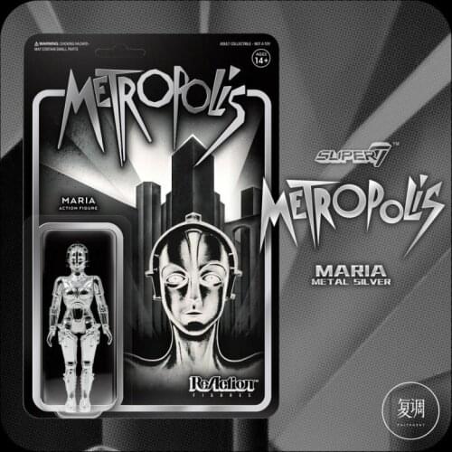 Super7 Metropolis Maria Hang Card Toy Action Figures Toys for Children Gift