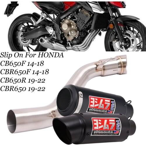 Motorcycle Exhaust Yoshimura USA Muffler Escape Moto For CB650F 2014-2018 CB650R 2019-2020 CBR650F 2014-2018 CBR650R 2019-2020
