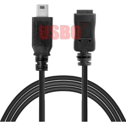 High quality black 0.5M 1.5M Mini USB T port 5 Pin male to female Mini-B data extension cable