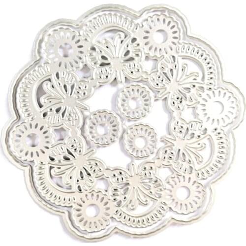 066E Butterfly Flower Background Metal Cutting Dies Stencil DIY Scrapbooking Template