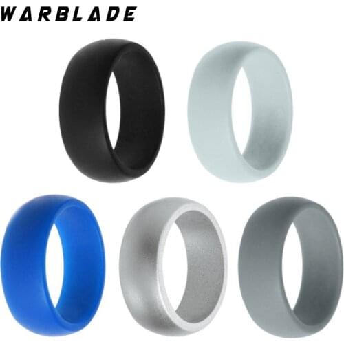1PC Multi Color Silicone Ring Stylish Sports Jewelry High Quality Accessories for exercising Wedding Party Engagement WBL