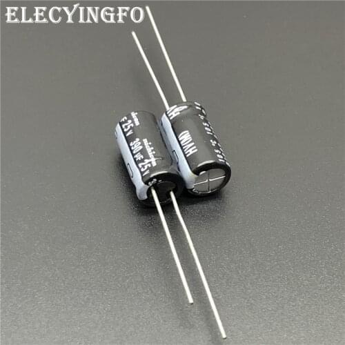 10pcs/100pcs 390uF 25V NICHICON HV Series 8x15 High Ripple Current Low Impedance 25V390uF Aluminum Electrolytic Capacitor