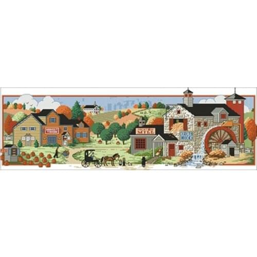 11/14/18/16/22/25/28ct Village Moulin Rouge patterns Counted Cross Stitch 1 Cross Stitch Kits Embroidery Needlework Sets