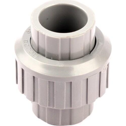 2pcs I.D 20mm Gray Union Connectors High Quality UPVC Connectors Garden Irrigation Fish Tank Water PVC Pipe Connector Tube Joint
