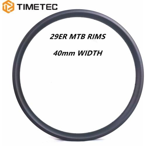 29ER Bike MTB Carbon Fiber Rims Tubeless 40mm Width 30mm Profie UD Customized Cross Country Bicycle Parts Racing Wheels