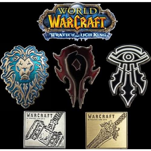 3pcs WOW WORLD SERIES Horde Alliance Dalaran Peripheral Brooch Movies FIGURES TOY COLLECTION Anime Figure Model Toy