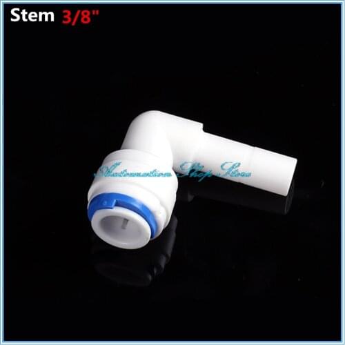 5Pcs Water Purifier 3/8" OD Hose Quick Connection Elbow Connector RO Water Reverse Osmosis Aquarium System Connector Fittings