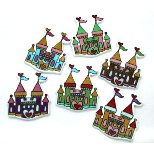 50pcs Mixed House Buttons For Clothes Knitting Needles Crafts Sewing Scrapbooking DIY Fabric Needlework Buttons