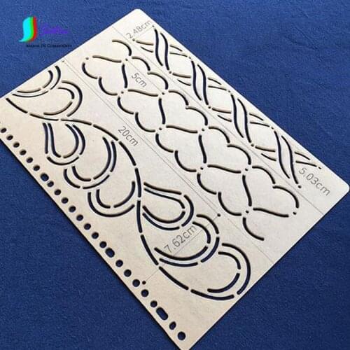 Big Thorn Embroidery Patch Quilting Pressure Line Template Hand Tool Diy Ruler Feather Love Chinese National Style 1pc/lot S513P