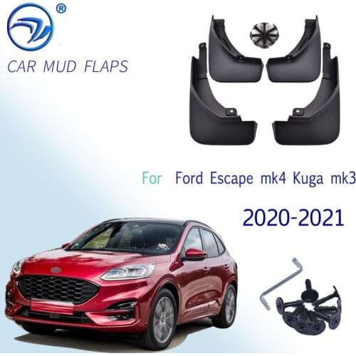 4pcs Car Mudflaps For Ford Escape mk4 Kuga mk3 2020 2021 Mud Flaps Splash Guards Mudguards Mud Flap Front Rear Fender flares