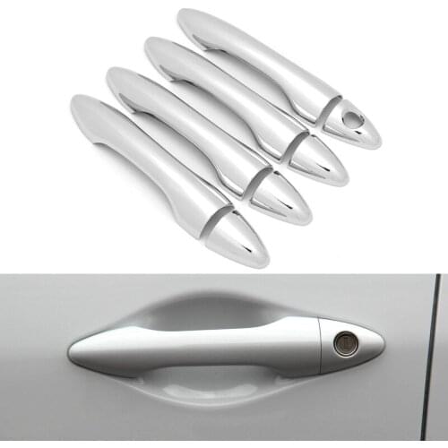 Chrome Door Handle Trim Cover For Hyundai IX 35 Ix35 2010 20112012 2013 2014 Car Detector Stick Styling