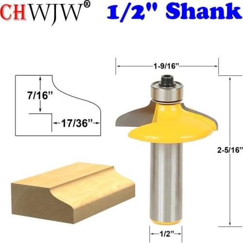 1pc Drawer & Cabinet Door Front Edging Thumbnail Router Bit-1/2" Shank- Chwjw 12162 woodworking cutter woodworking bits