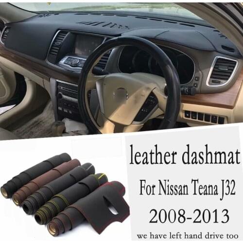 For Nissan Teana J32 2008 2009 2010 2011 2012 2013 Leather Dashmat Dashboard Cover Pad Dash Mat Carpet Custom Car-Styling RHD