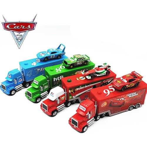 Hot Sell Disney Pixar Cars Lightning Mcqueen The King Chick Hick Mack Uncle Truck Metal Diecasts Toy Vehicles Kids Car Gift