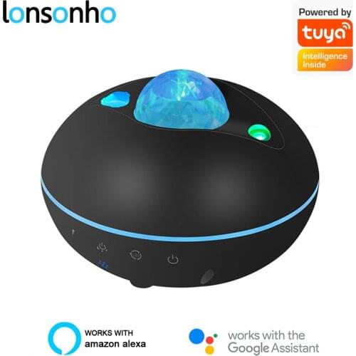 Lonsonho Tuya Smart Life WiFi Smart Star Projector Lamp USB Led Night Light RGB Compatible Alexa Google Home