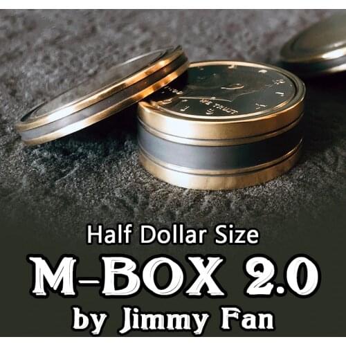 M-BOX 2.0 by Jimmy Fan half dollars size(30mm) Coin Appear Magia Magician Illusion Okito Coin Box Magic Tricks Gimmick Props